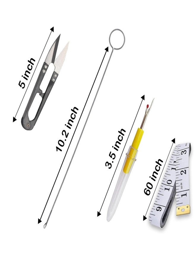 GEMSY أداة فك درزات جيمسي 4 في 1 | قاطع خيوط | شريط قياس بوصة | أداة قلب الحلقات للخياطة المنزلية والخياطة الاحترافية - Image 2